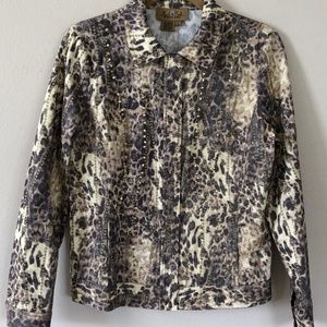 Peck & Peck Weekend Animal print jacket size 8